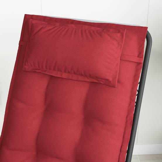Set de coussins pour transat, polyester, rouge, 50 x 116 x 5 cm - PANGIVO - Image 8