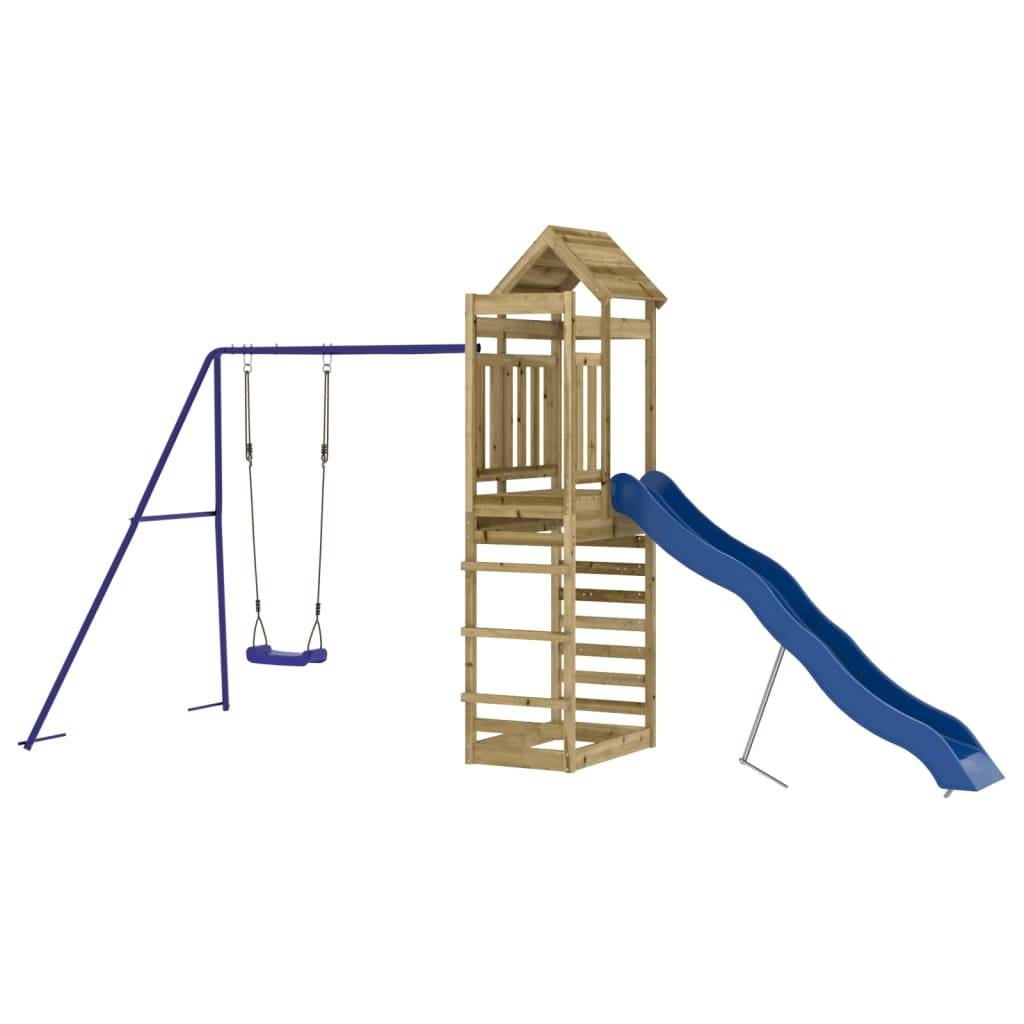 Aire de jeux d'extérieur - Jeu Plein air enfant bois de pin imprégné-JU1588 - Image 4