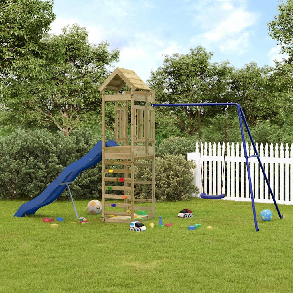 Aire de jeux d'extérieur - Jeu Plein air enfant bois de pin imprégné-JU1588 - Image 2