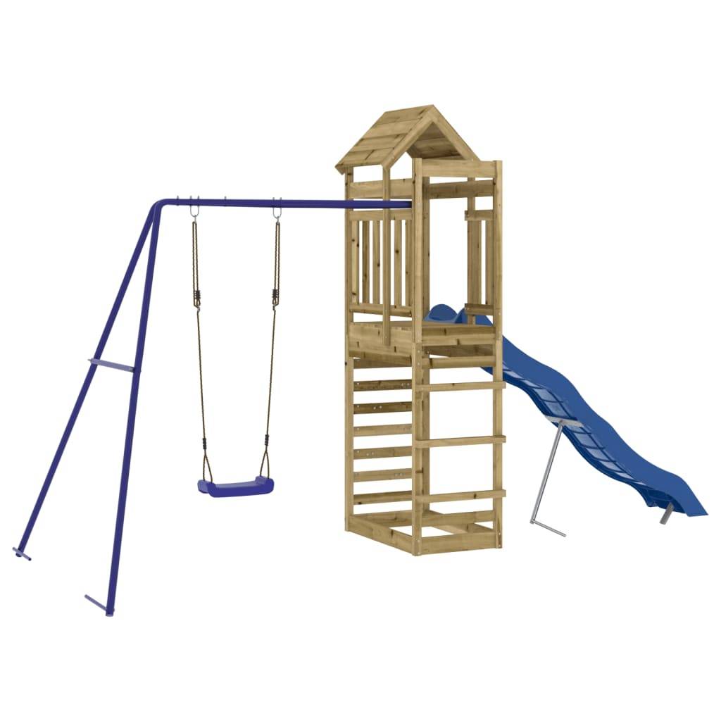 Aire de jeux d'extérieur - Jeu Plein air enfant bois de pin imprégné-JU1588 - Image 1