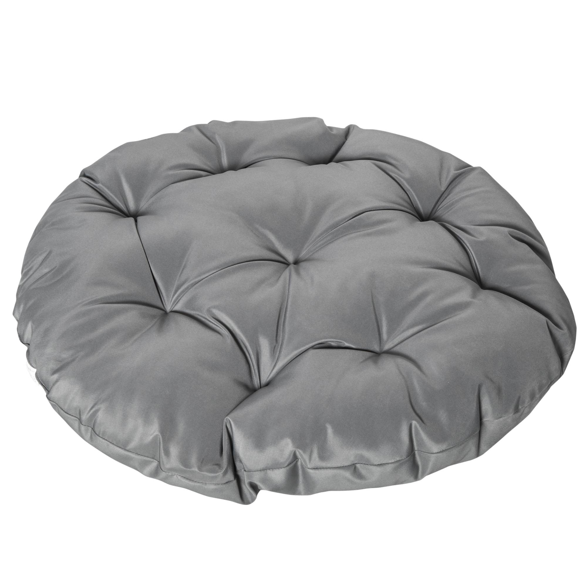 Sans Marque - Fauteuil rond de jardin fauteuil papasan pivotant Ø 97 x 86H cm grand coussin fourni polyester résine tressée - Image 10