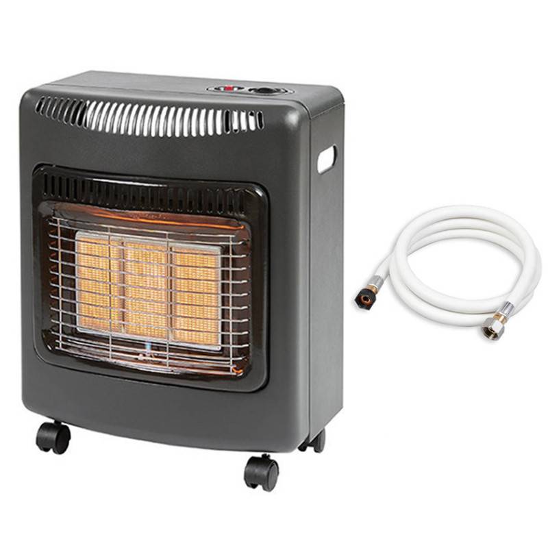 Favex - Chauffage d'appoint à gaz Ektor Mini - FAVEX - Intérieur - Brûleur Céramique Infrarouge - Livré avec tuyau à visser - 40 m², Noir - Image 1