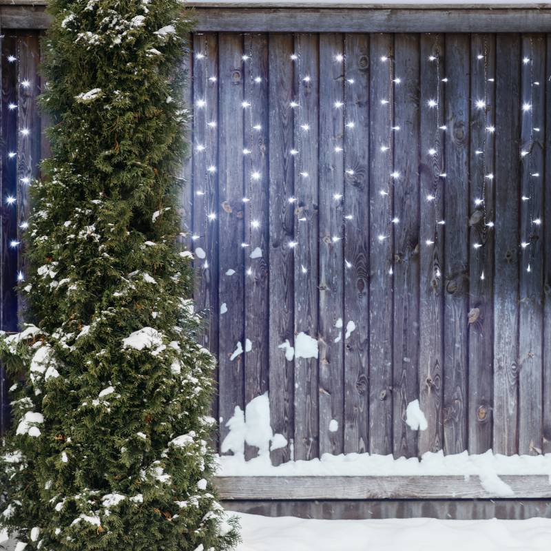 Lotti - Rideau lumineux effet chute de neige 120 LED blanc froid 2m H1m 4,5V Lotti - Image 1