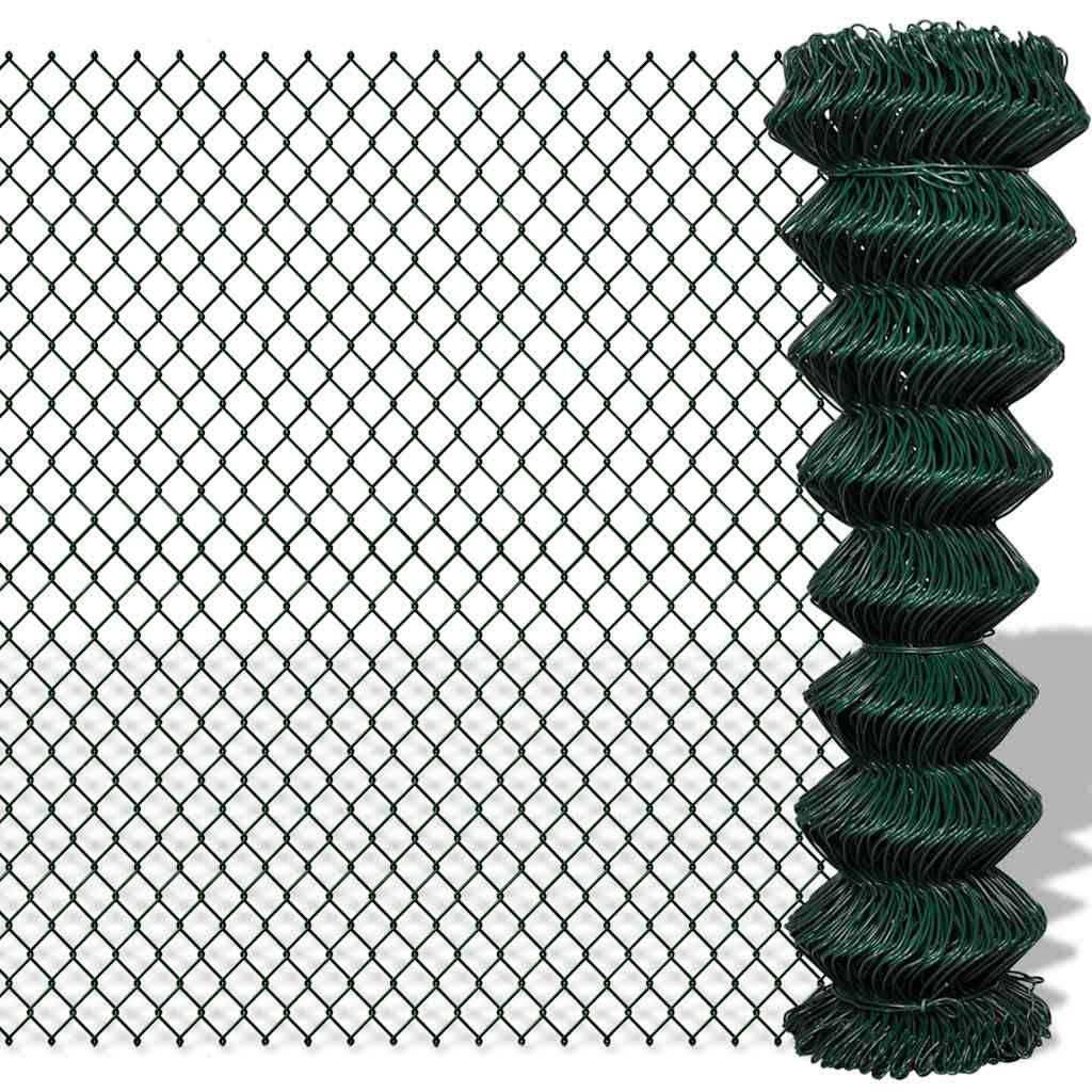 Clôture à mailles losangées acier PVC vert 1,5 x 25 m - PANGIVO - Image 1