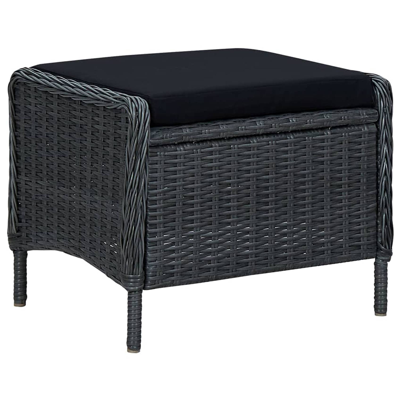 Vidaxl - Ensemble de salle à manger de jardin - vidaXL - Résine/Bois - Gris Foncé - Image 3