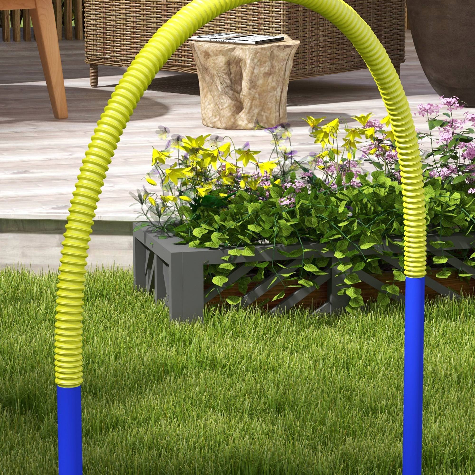 Kit d'agility pour chien plastique bleu et jaune 88 x 64 x 95 cm - PANGIVO - Image 10