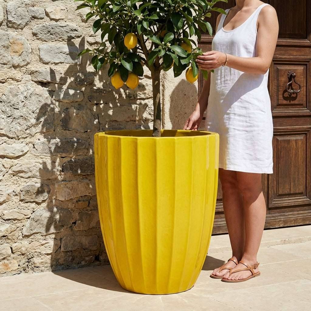 Pot HUGO 36x50cm jaune - Image 2