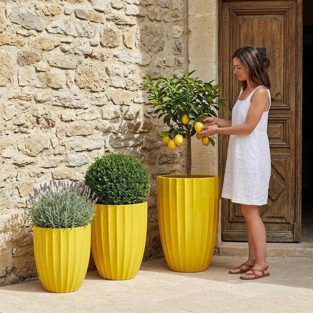 Pot HUGO 36x50cm jaune - Image 3