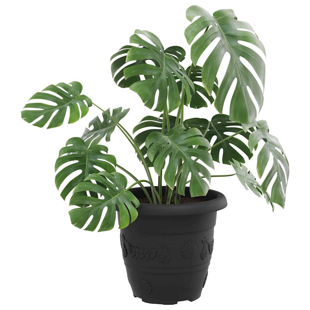 Pot à fleurs rond 6 pcs | Bac à fleurs Noir Ø 26 x 21,5 cm Plastique - Image 3