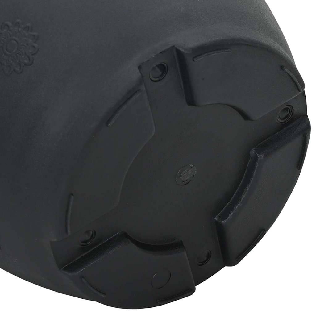 Pot à fleurs rond 6 pcs | Bac à fleurs Noir Ø 26 x 21,5 cm Plastique - Image 8