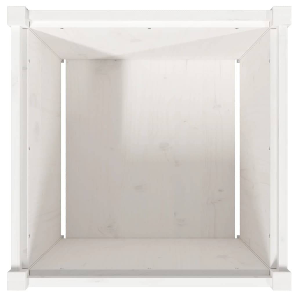 Maison Chic - Jardinière - Pot De Fleurs - Bac à Fleurs blanc 60x60x60 cm bois de pin massif - Image 8
