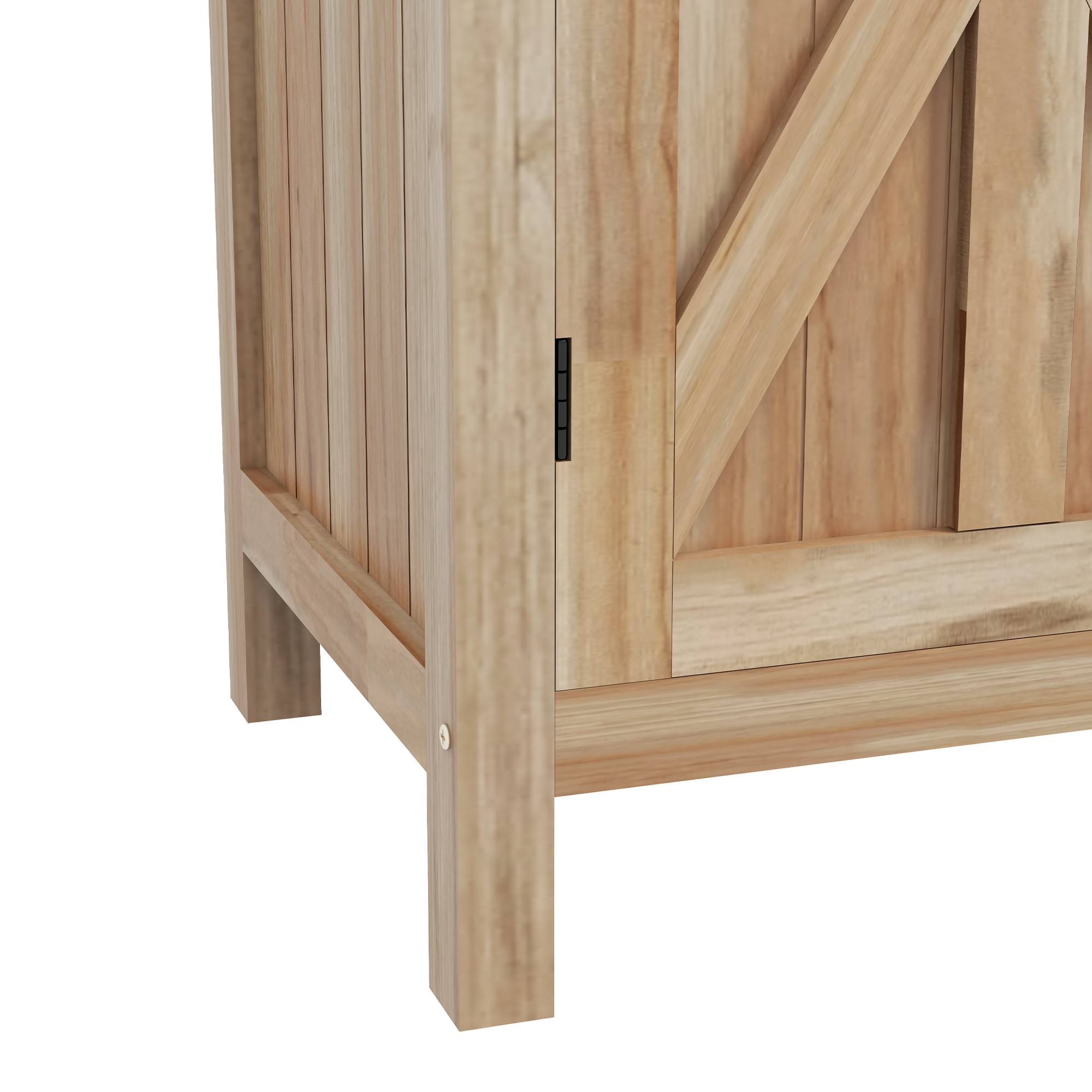 ComfortXL - Table de rempotage sapin naturel 83x40x92 cm jardin rangement plateau galvanisé - ComfortXL Outdoor Living - Image 9