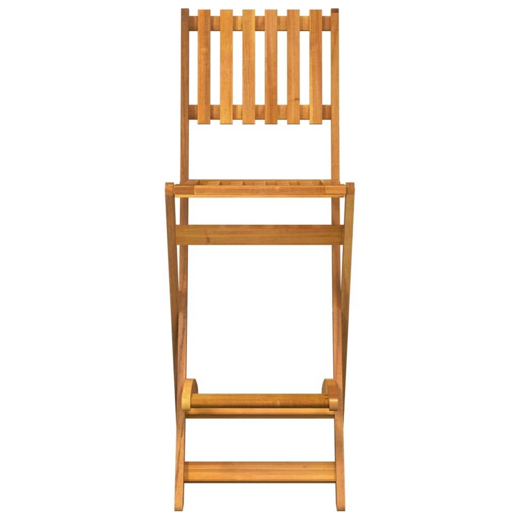 Tabourets de bar d'extérieur pliants Bois d'acacia 45 x 58 x 118 cm - PANGIVO - Image 4