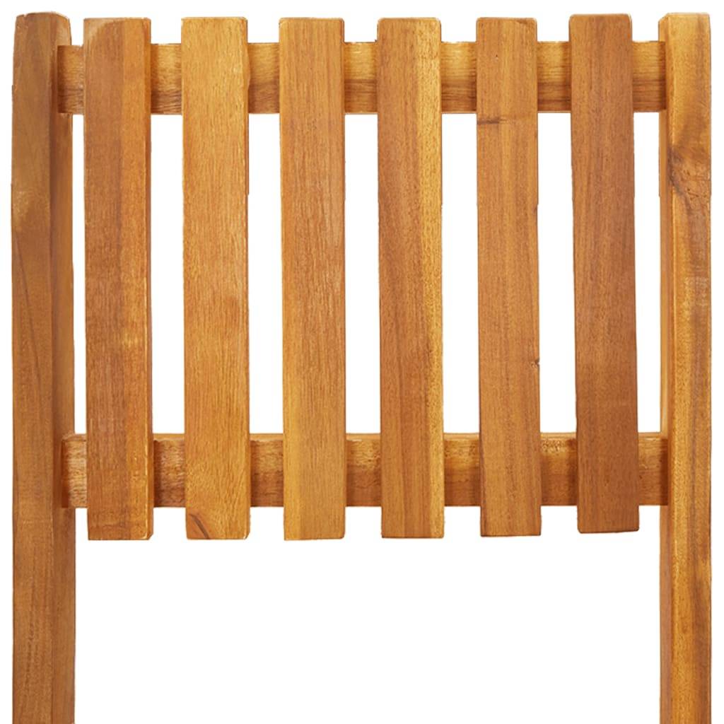 Tabourets de bar d'extérieur pliants Bois d'acacia 45 x 58 x 118 cm - PANGIVO - Image 8