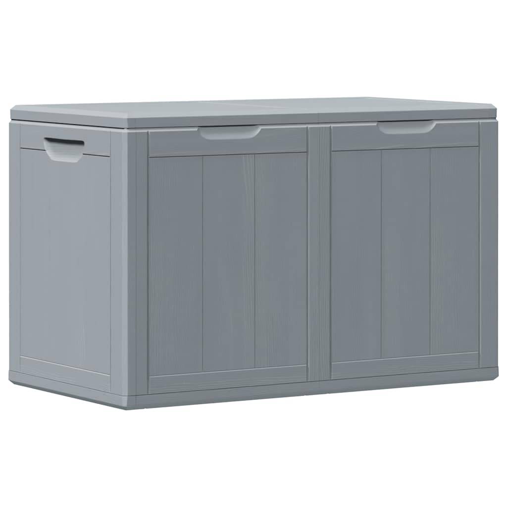 Malle de Jardin 180L en PP Imitation Bois Résistante aux Intempéries Gris 80.5x44.5x51 cm – ComfortXL Outdoor Living - Image 6