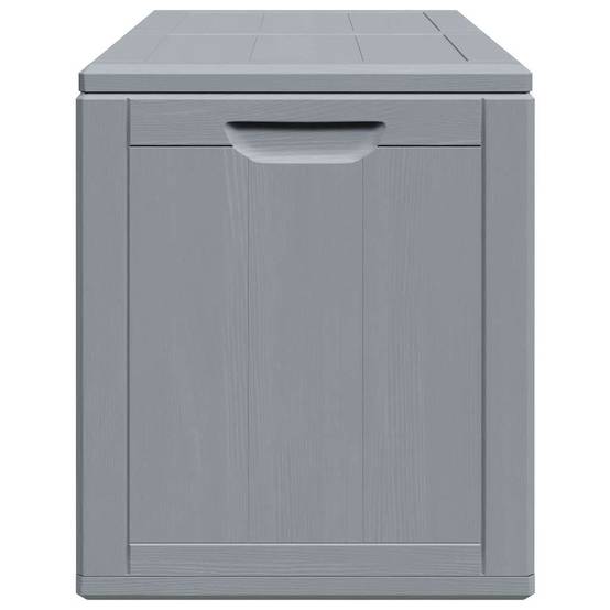 Malle de Jardin 180L en PP Imitation Bois Résistante aux Intempéries Gris 80.5x44.5x51 cm – ComfortXL Outdoor Living - Image 5