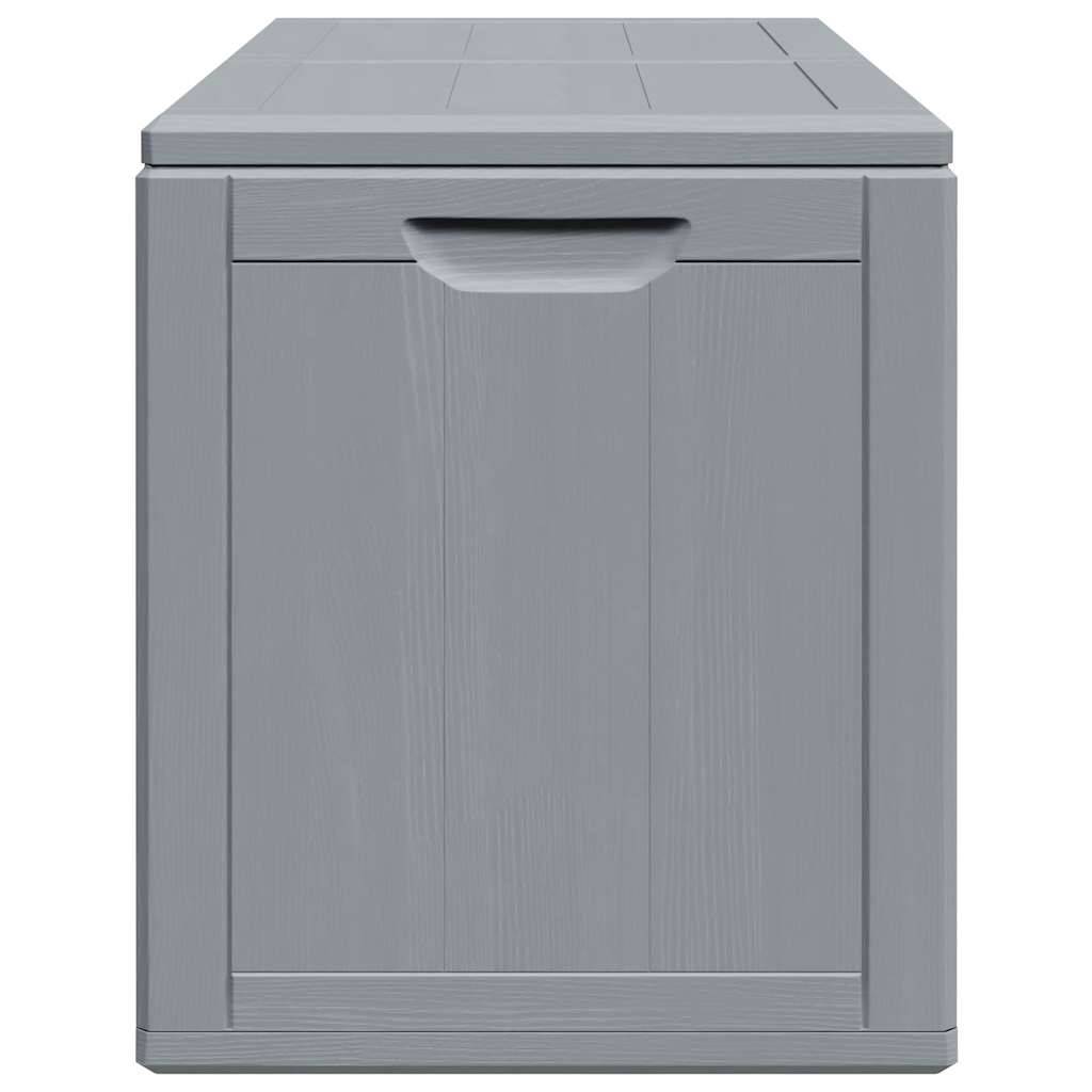 Malle de Jardin 180L en PP Imitation Bois Résistante aux Intempéries Gris 80.5x44.5x51 cm – ComfortXL Outdoor Living - Image 5