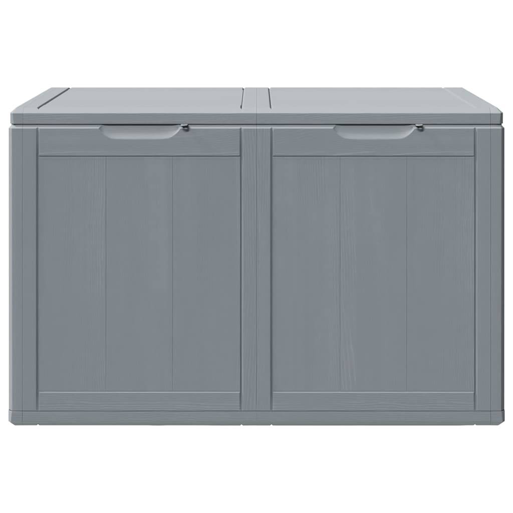 Malle de Jardin 180L en PP Imitation Bois Résistante aux Intempéries Gris 80.5x44.5x51 cm – ComfortXL Outdoor Living - Image 3