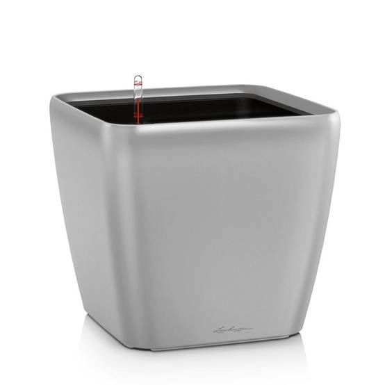 Lechuza - Pot Quadro Premium LS 21 - kit complet, argent métallisé 21 cm Lechuza - Image 1
