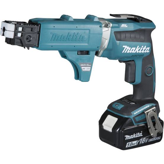 Visseuse automatique 18V - 25 à 55 mm - MAKITA - avec 2 batteries 18V 5Ah - chargeur - chargeur vis - MakPac - DFS452TJX2 - Image 3