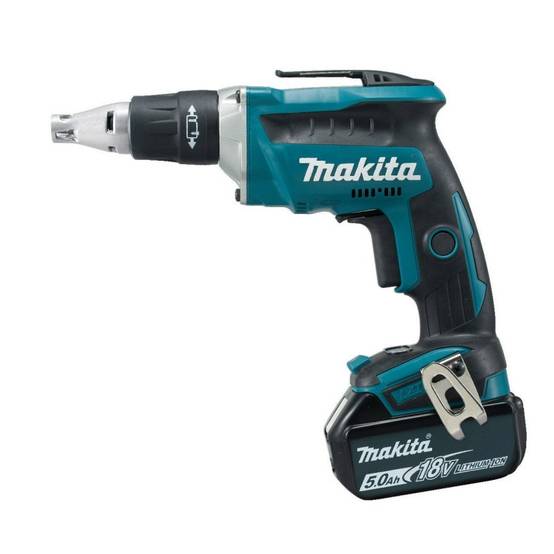 Visseuse automatique 18V - 25 à 55 mm - MAKITA - avec 2 batteries 18V 5Ah - chargeur - chargeur vis - MakPac - DFS452TJX2 - Image 2