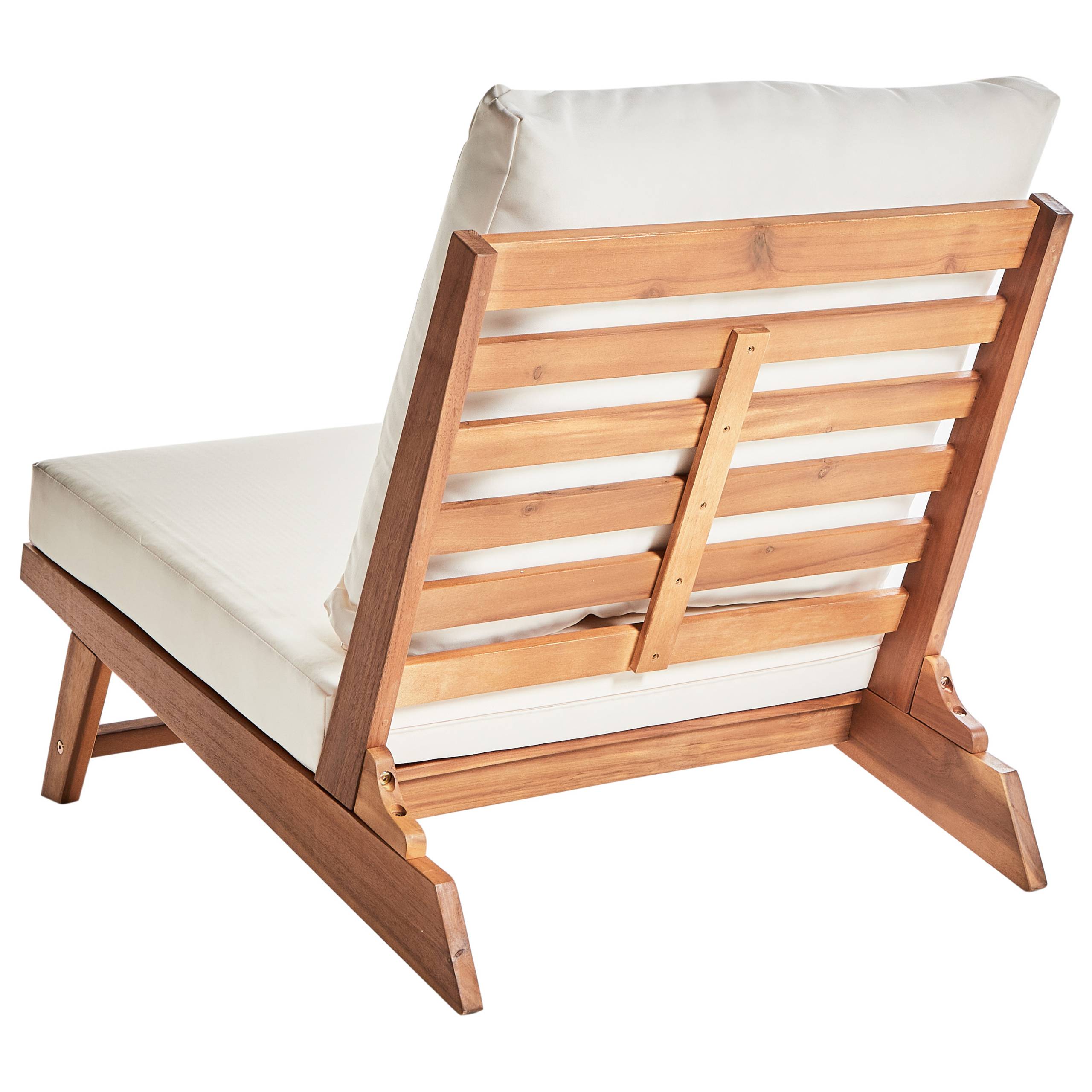 Beliani - Chaise de jardin Acacia Blanc cassé MICCIANO - 70x91x71- Beliani - Image 8
