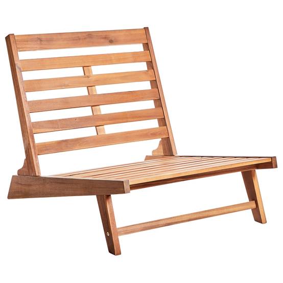 Chaise de jardin Acacia Blanc cassé MICCIANO - Beliani - Image 5