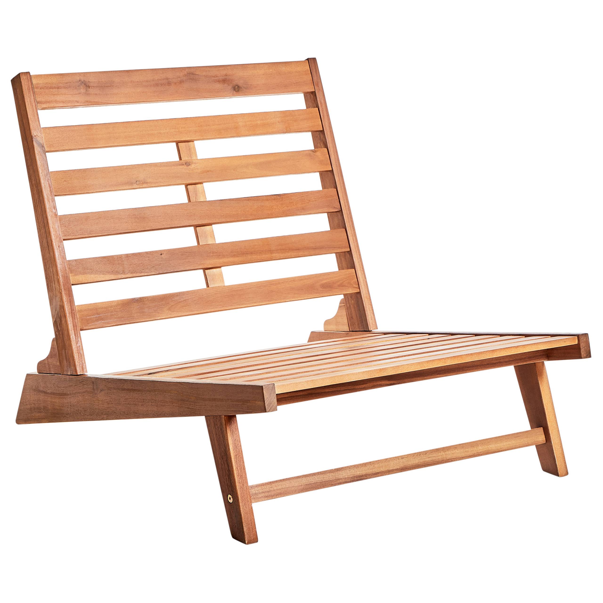 Chaise de jardin Acacia Blanc cassé MICCIANO - Beliani - Image 5