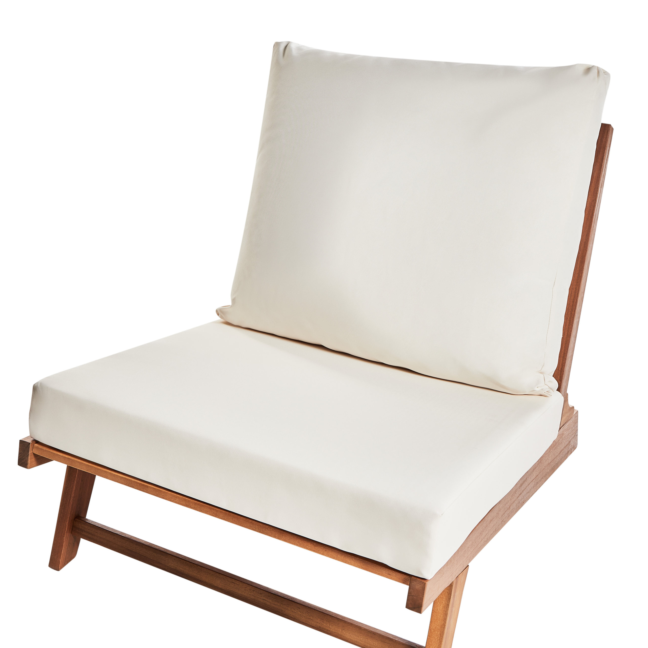 Chaise de jardin Acacia Blanc cassé MICCIANO - Beliani - Image 8
