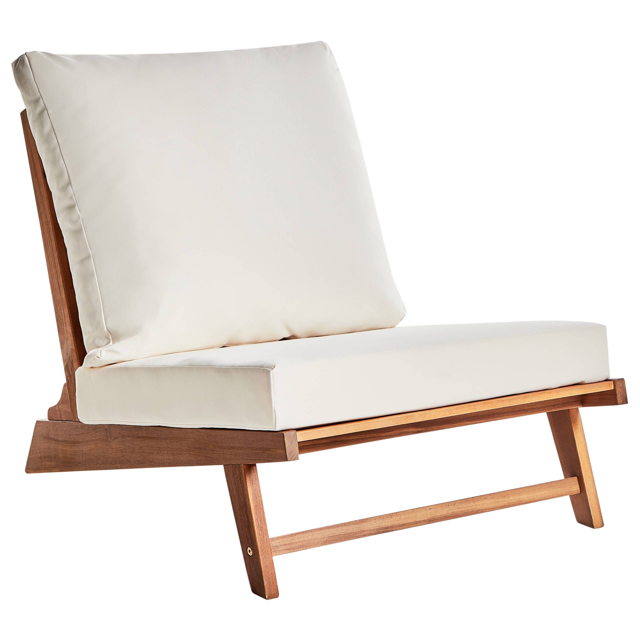 Chaise de jardin Acacia Blanc cassé MICCIANO - Beliani - Image 4