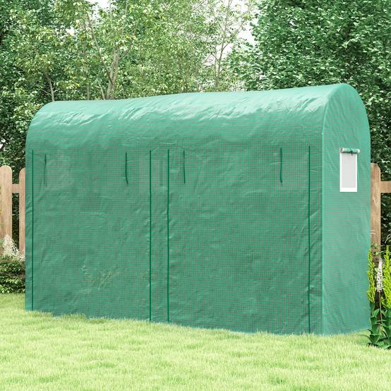 Serre de jardin Acier pour plantes et tomates Protection climatique 300x200cm Vert - ComfortXL Outdoor Living - Image 9