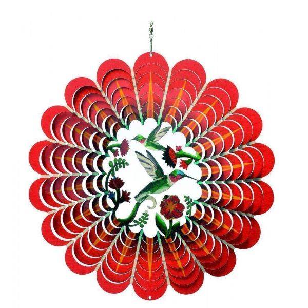 Mobile à vent Colibris 3D Colibris Spin-Art Spinners - Image 1