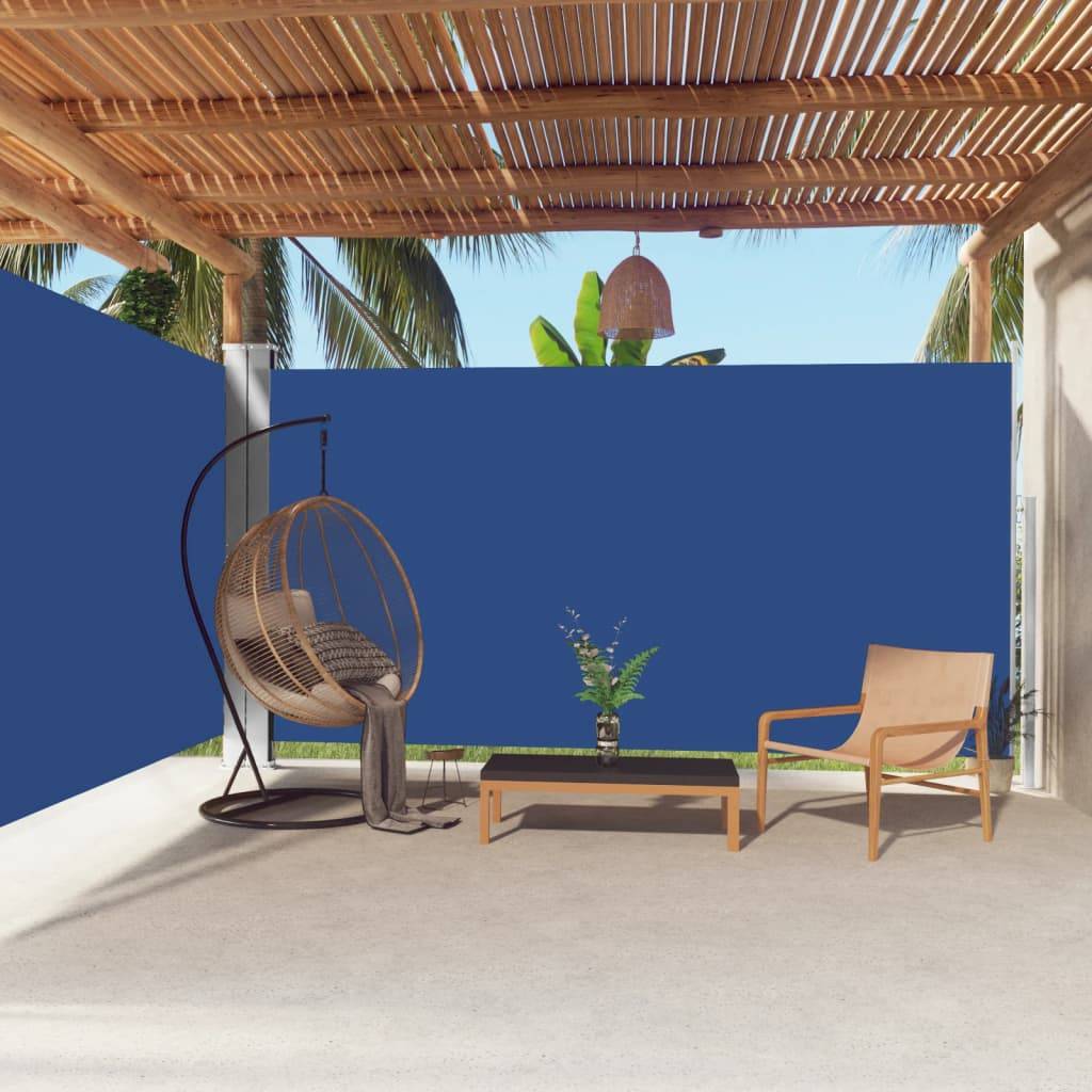 Store Banne - Auvent latéral rétractable Bleu 200x600 cm - MEUBLE PRO-JU5052 - Image 2