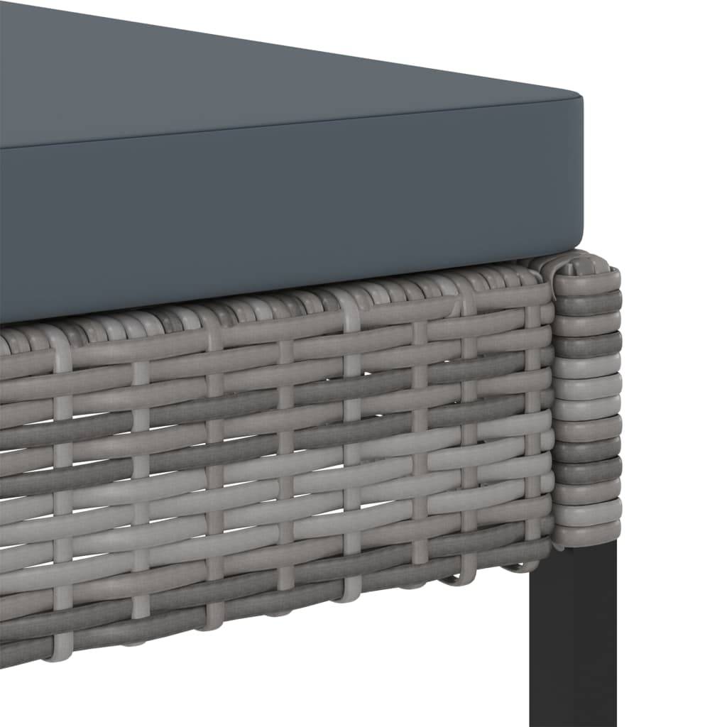 Vidaxl - Ensemble à manger de jardin coussins 13 pcs Résine tressée Gris vidaXL 313102 - Image 6