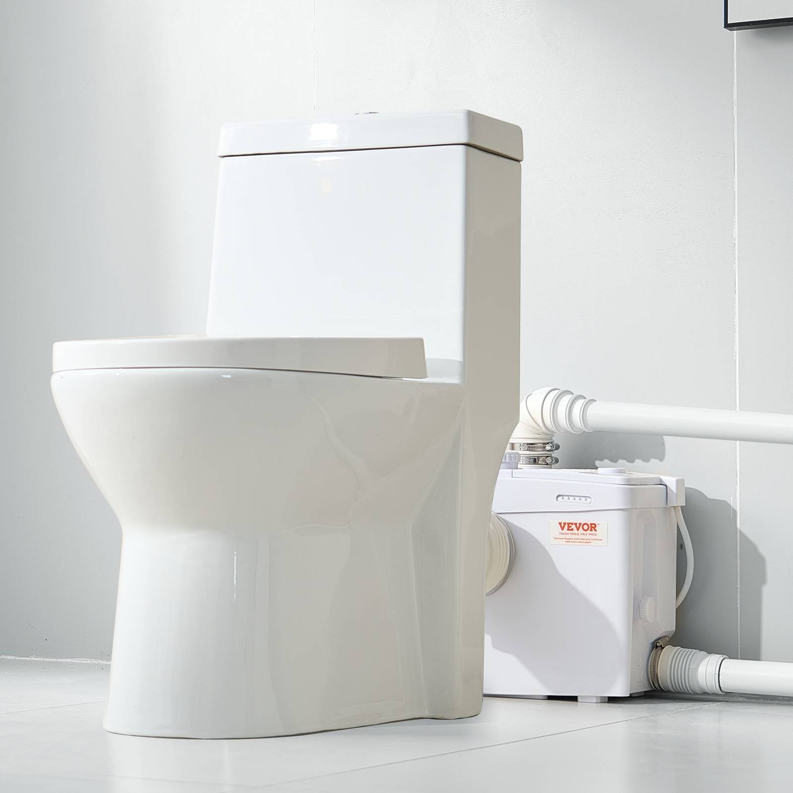 VEVOR Pompe macératrice 1200W, sanitaire 4 entrées eau, 180 L/min, ht. refoulement 10 m. - Image 8