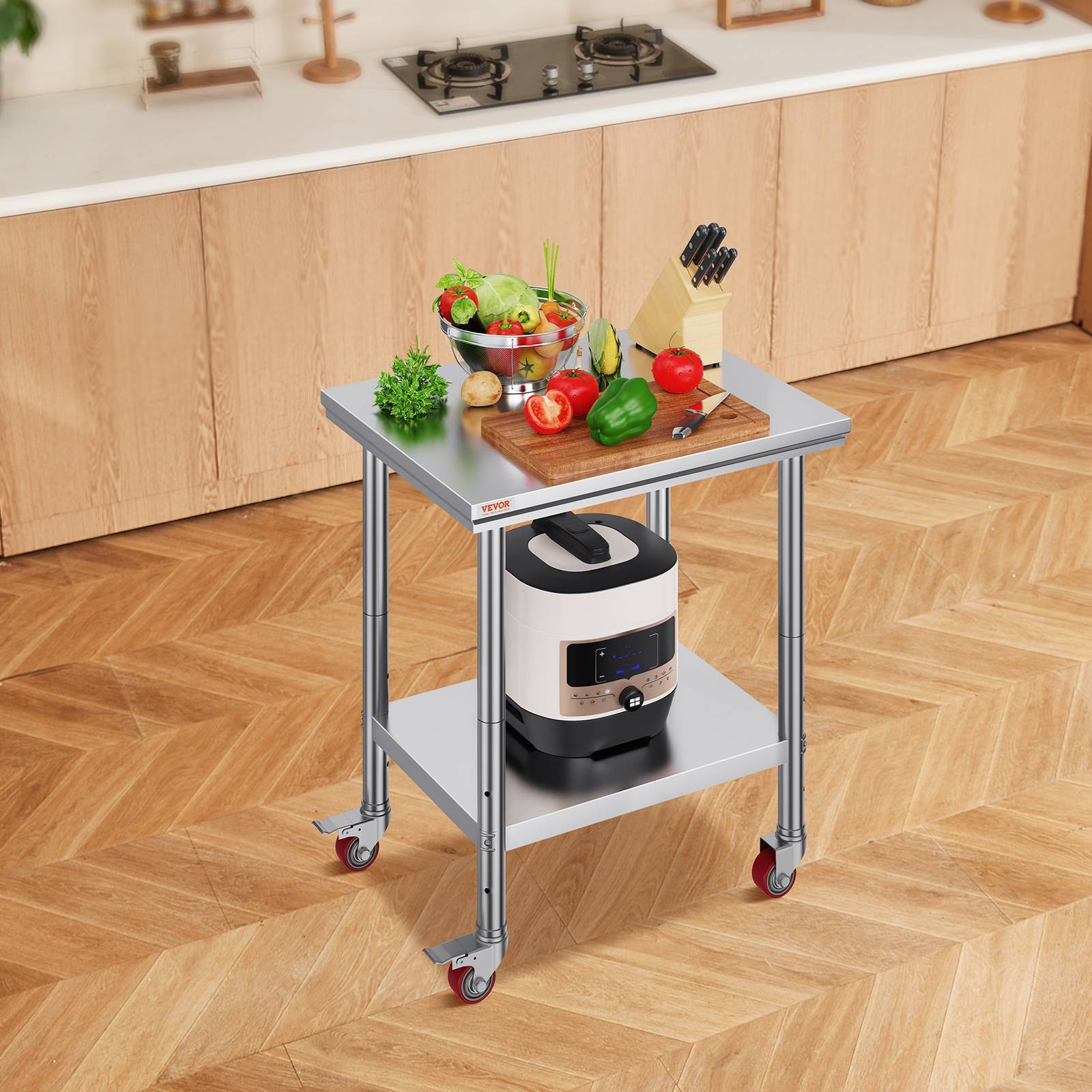 Vevor - VEVOR Table de Travail en Acier Inoxydable 76x60 cm pour Préparation Alimentaire - Image 8
