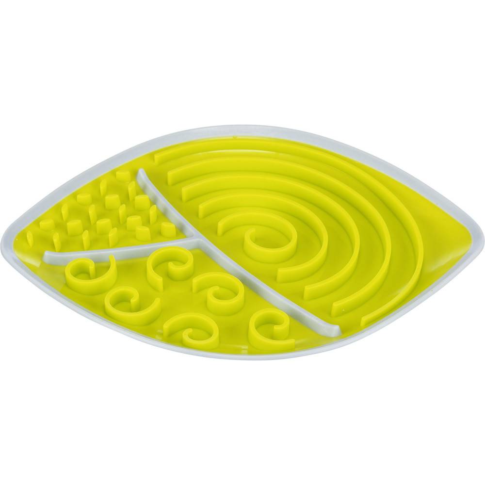 Trixie - Assiette à lécher 28 x 21cm ovale jaune  pour chien - Image 2