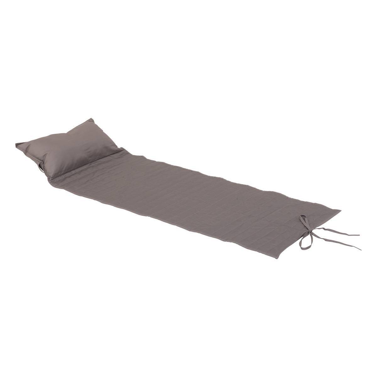 Hesperide - Coussin de transat enroulable "Adiya" taupe 180x60cm en polyester Hespéride - Image 2