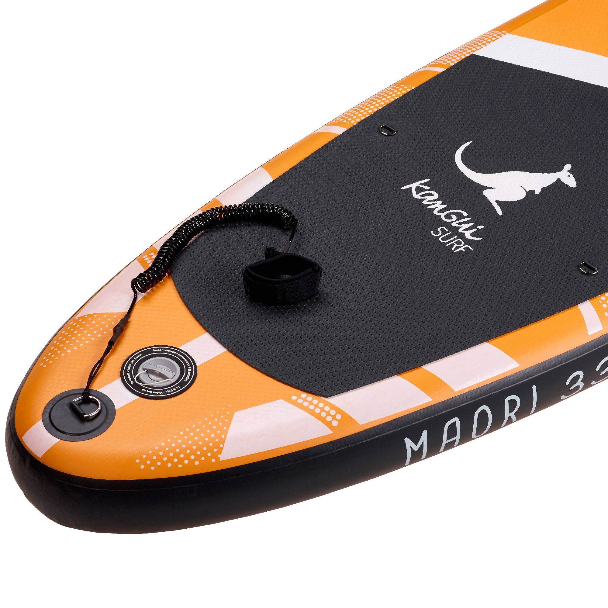 Kangui - KANGUI Stand up Paddle 335cm SUP gonflable + pagaie + sac à dos + pompe haute pression + leash + kit de réparation- MAORI - Image 6