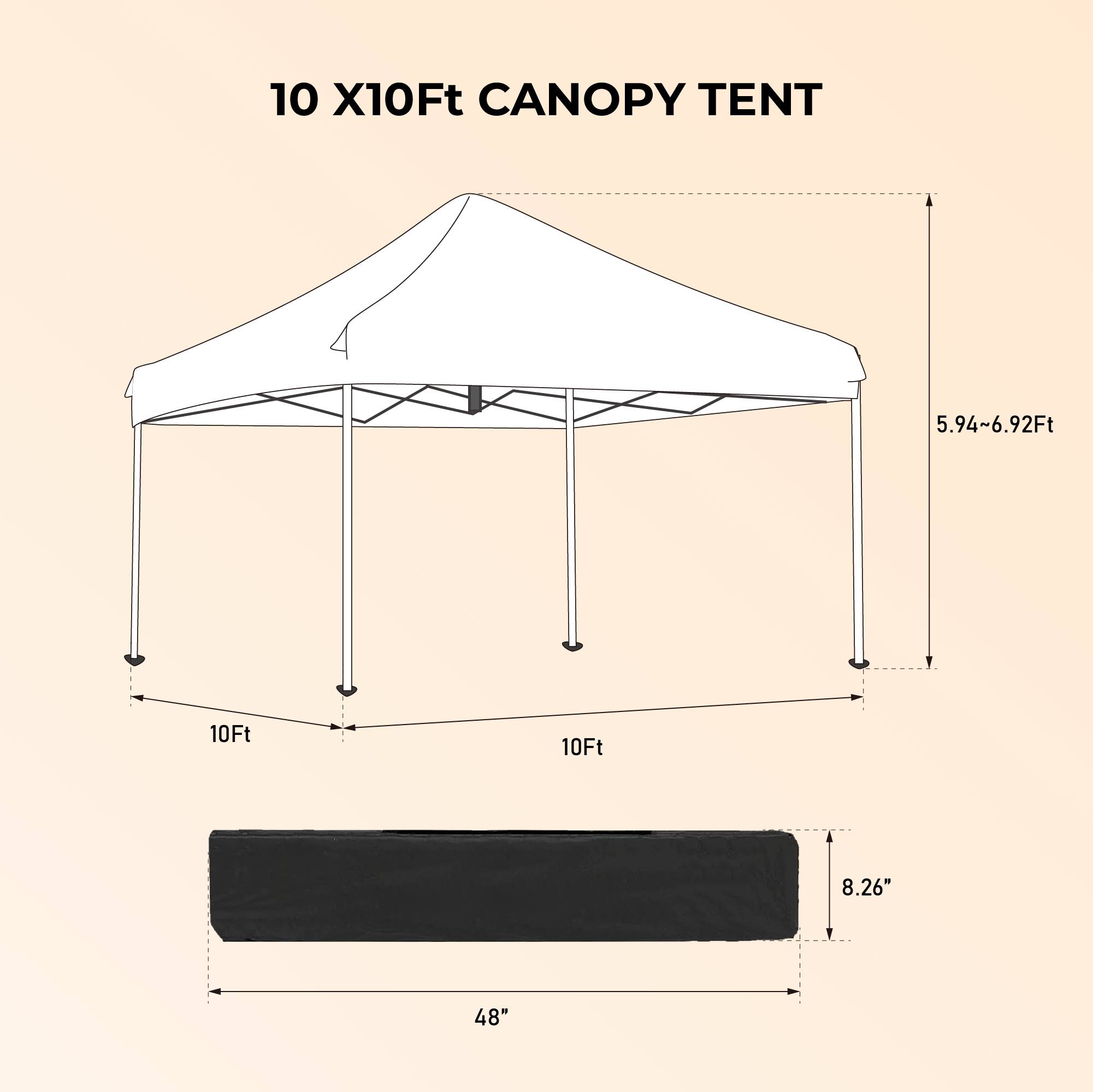 Tonnelle pliante de jardin en acier imperméable anti-UV avec 4 murs 3x3m bleu - ComfortXL Outdoor Living - Image 3