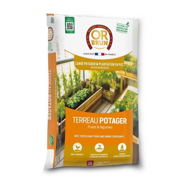 Or Brun - Terreau Potager Et Carré Potager - Or Brun - Obrtcapot20n - 20 L