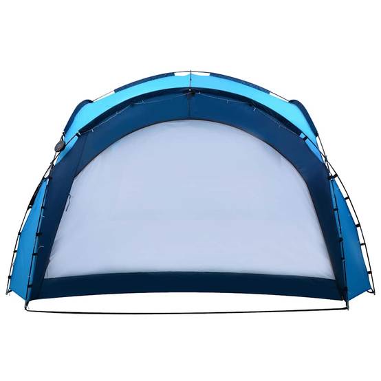 Tente Dôme de Jardin Fibre de Verre avec Moustiquaires et LED Solaire pour Fête Bleu 3.6x3.6m – ComfortXL Outdoor Living - Image 5