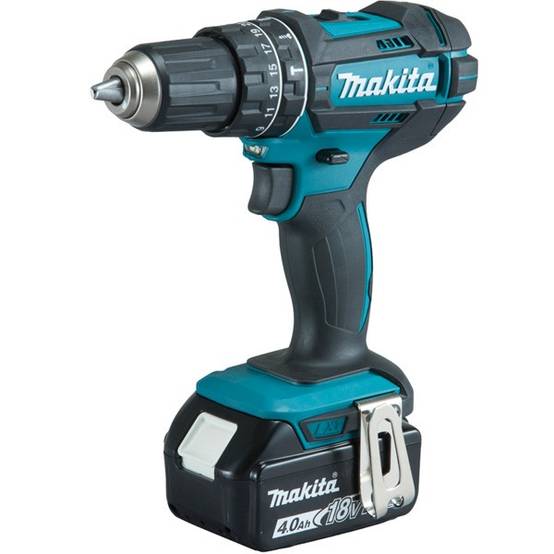 Perceuse visseuse à percussion 18V LXT - MAKITA - avec 2 batteries 18V 4.0Ah, chargeur, MakPac - DHP482RMJ - Image 1