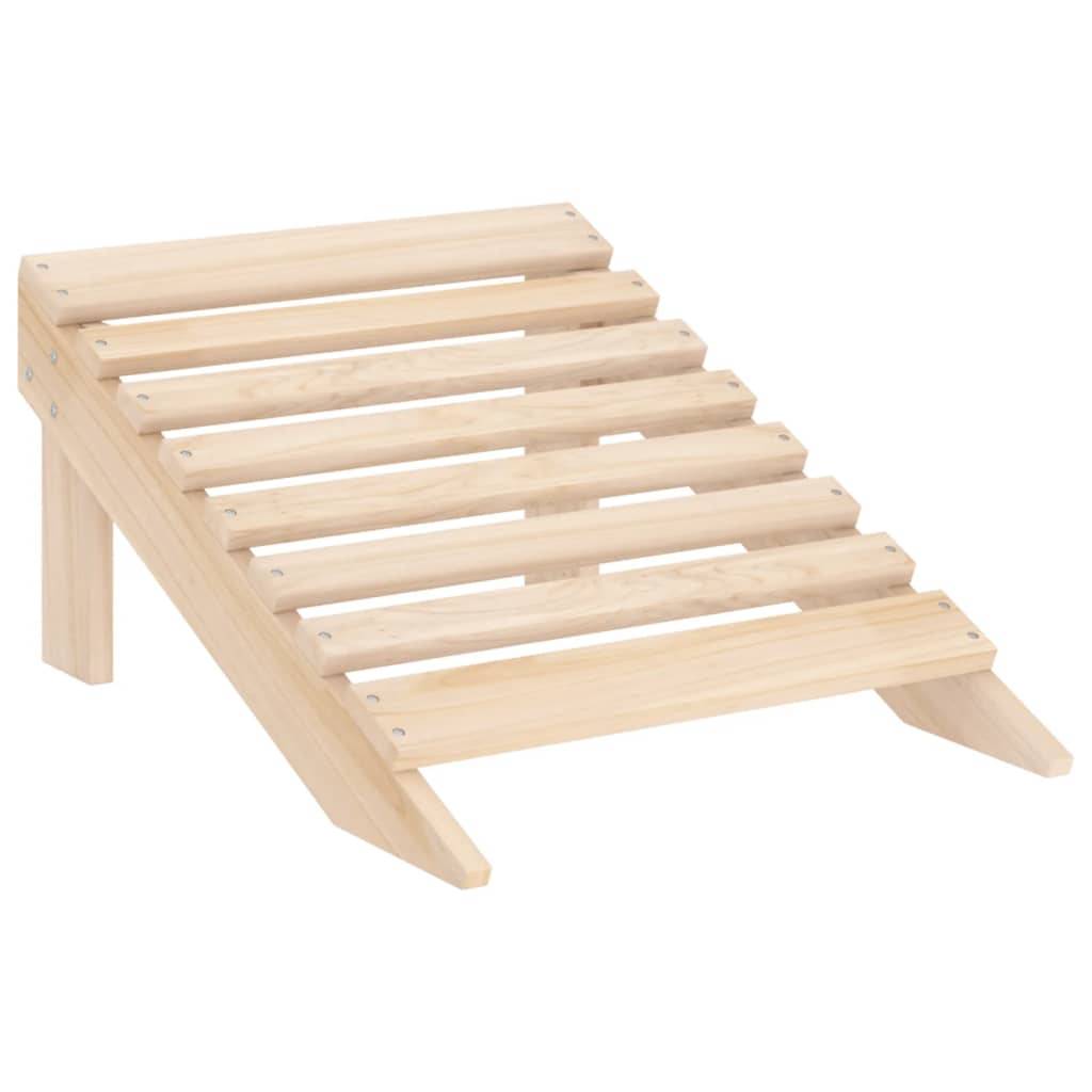 ComfortXL - Chaise Longue Adirondack Bois de Sapin avec Repose-pieds et Table Naturel – ComfortXL Outdoor Living - Image 3