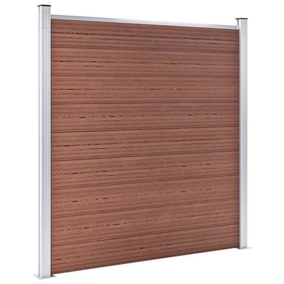 Clôture de jardin WPC 1564 x 186 cm Marron - PANGIVO - Image 3