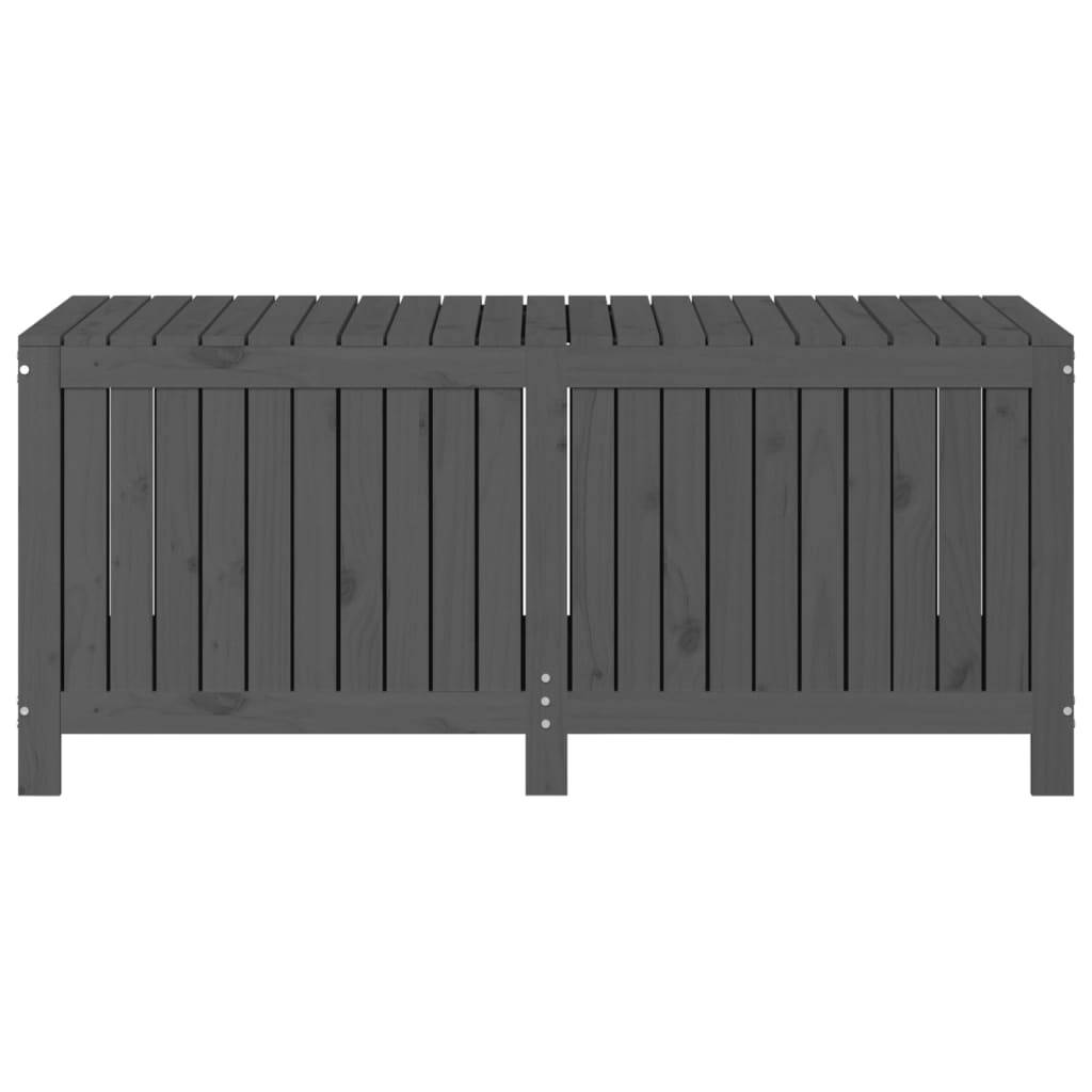 Coffre de jardin bois de pin gris 147 x 68 x 64 cm - PANGIVO - Image 6