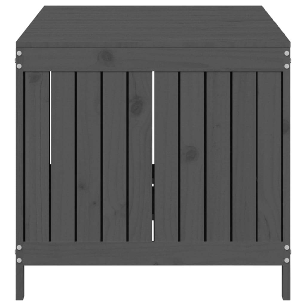 Coffre de jardin bois de pin gris 147 x 68 x 64 cm - PANGIVO - Image 7