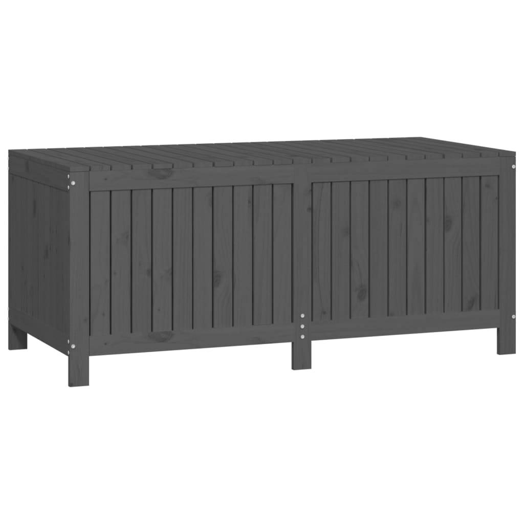 Coffre de jardin bois de pin gris 147 x 68 x 64 cm - PANGIVO - Image 5