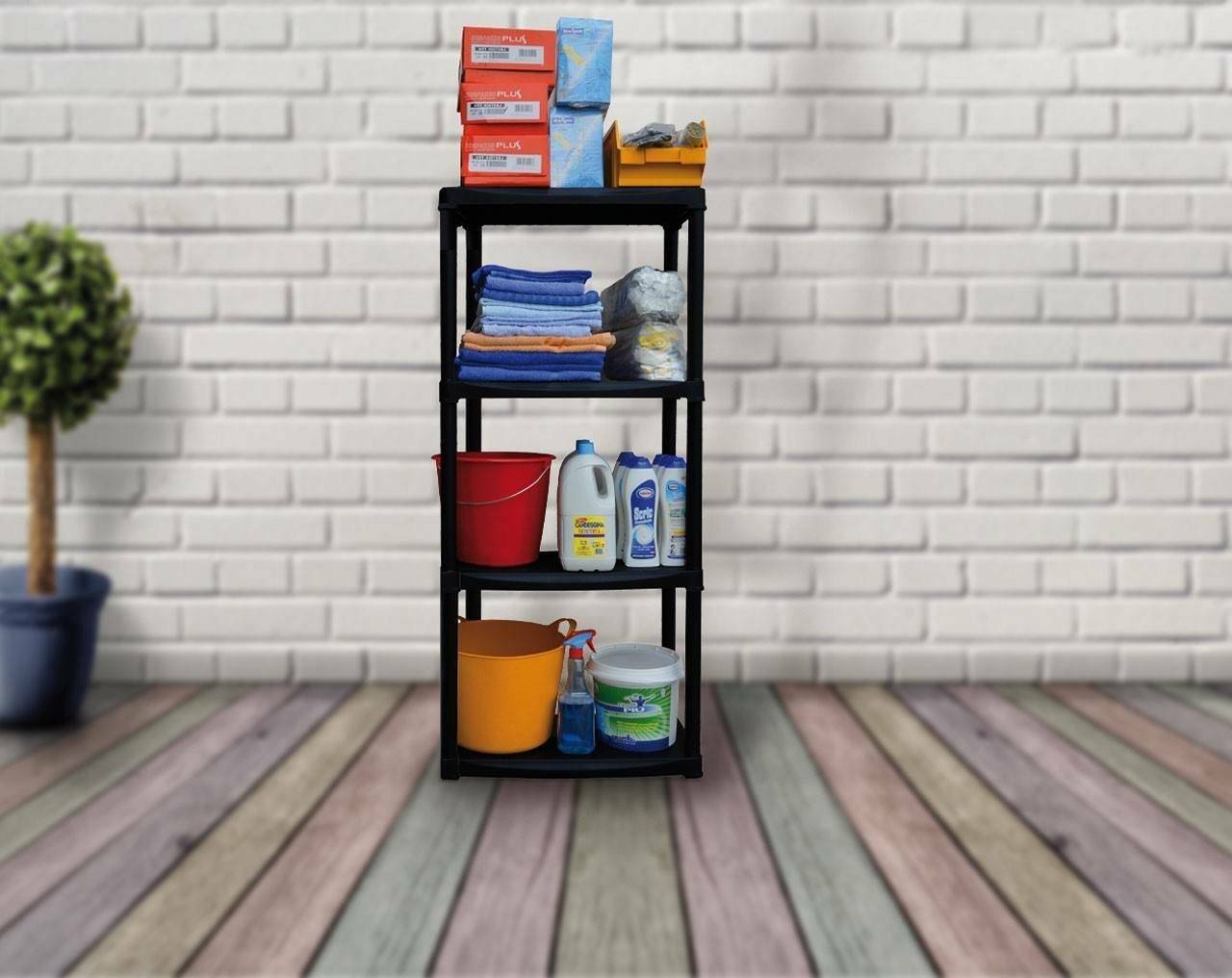 Dmora - Armoire d'extérieur Ostenda, Étagère extérieure, Armoire de balcon polyvalente, Armoire d'extérieur, Anthracite, 60x30h133 cm - Dmora - Image 4