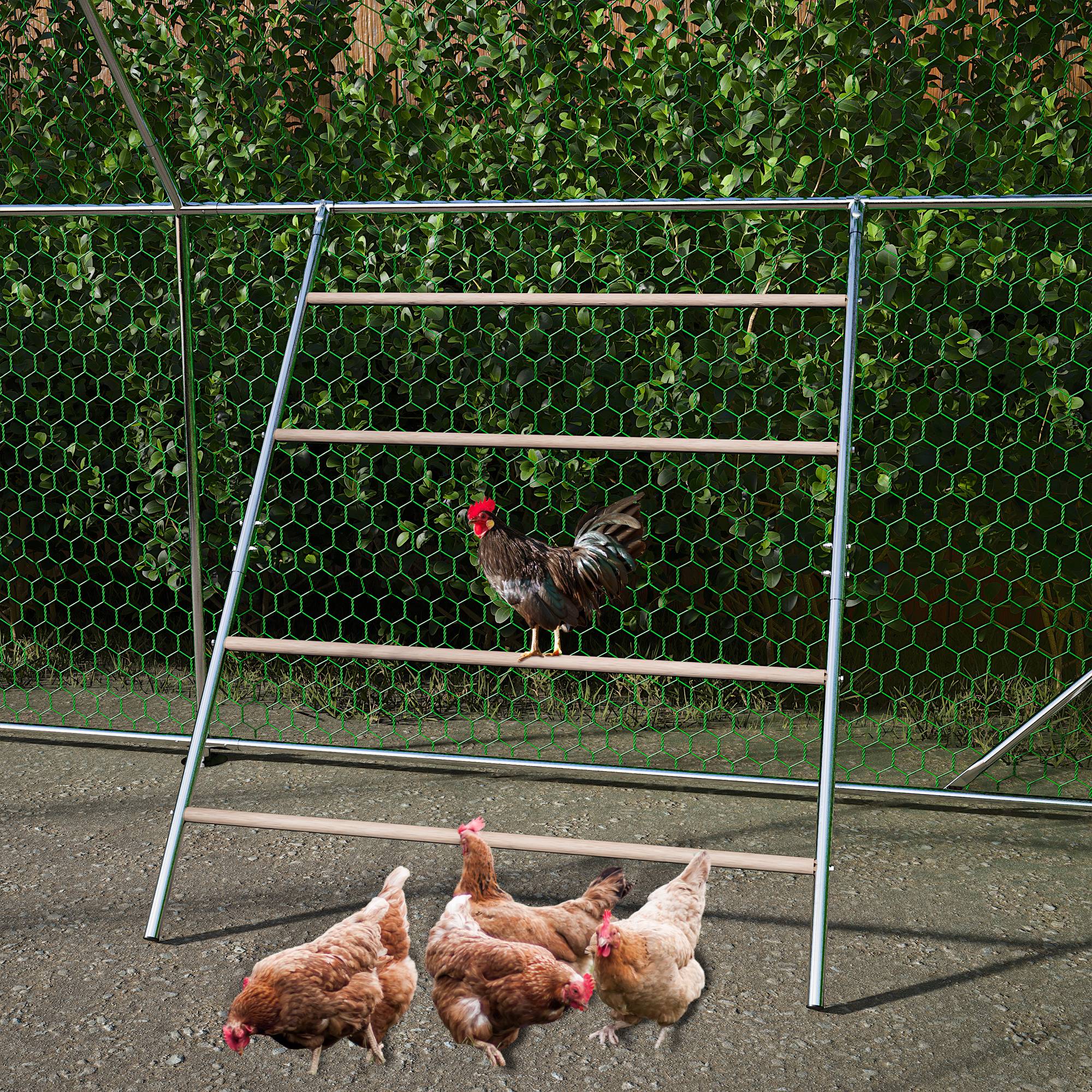 Grand Perchoir Poule Bois Métal pour Poulailler Accessoire Repos Volaille 105x144cm - ComfortXL Outdoor Living - Image 7